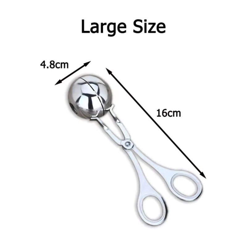 Non Stick Meatball Maker Tool Stainless Steel Stuffed Meat Ball Spoon Shaper Cooking Scoop Kitchen 6