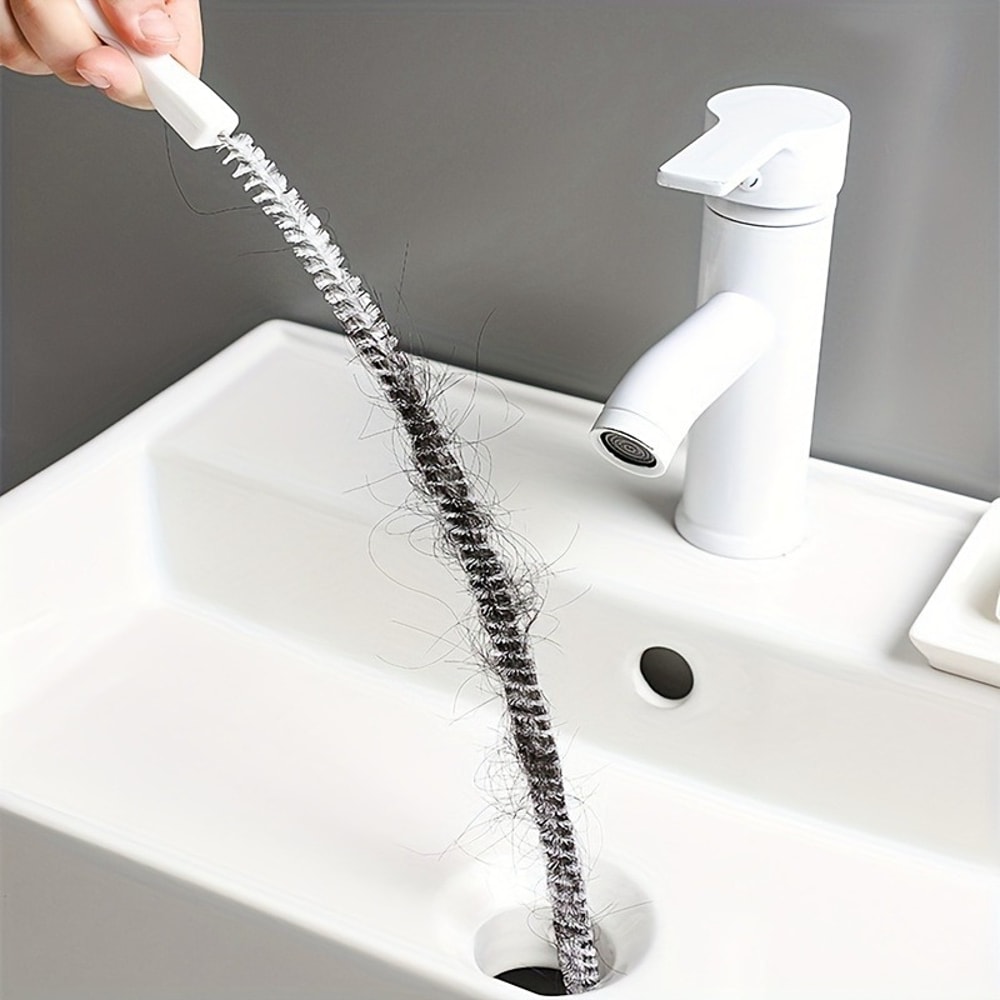 Water Pipe Dredging Tool Sewer Hair Cleaner Facial Sink Cleaning Brush Pipeline Machine 1