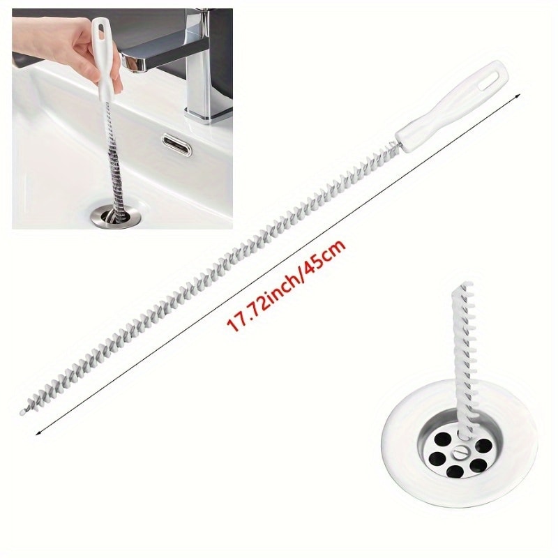 Water Pipe Dredging Tool Sewer Hair Cleaner Facial Sink Cleaning Brush Pipeline Machine 2