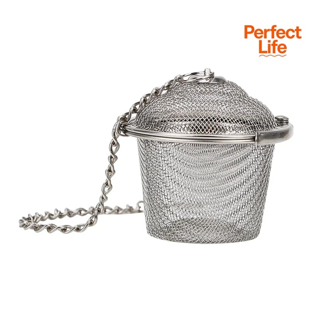 Stainless Steel Tea Filter Herbal Ball Mesh Strainer Seasoning Ball Locking Reusable For Teakettle 4