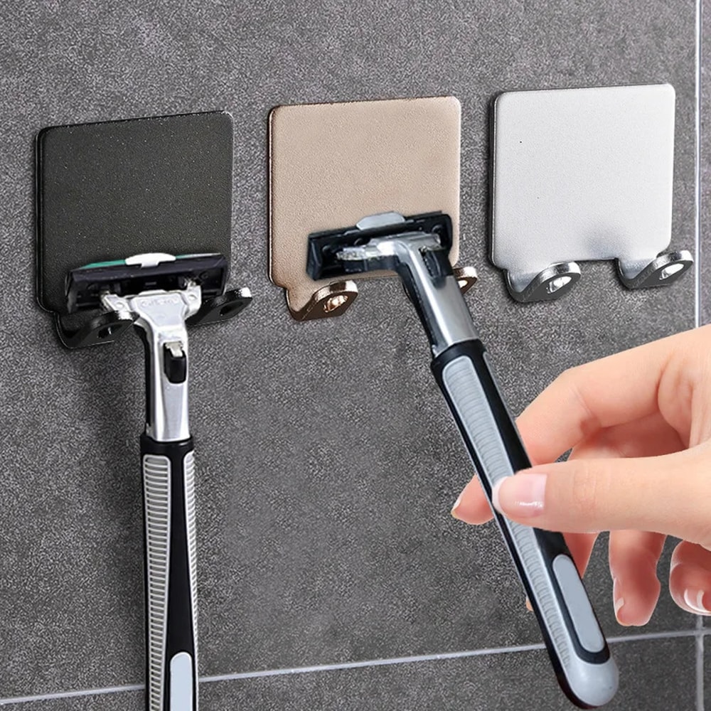 Punch-free Razor Holder, Storage Hook, Space Aluminum Bathroom Accessories