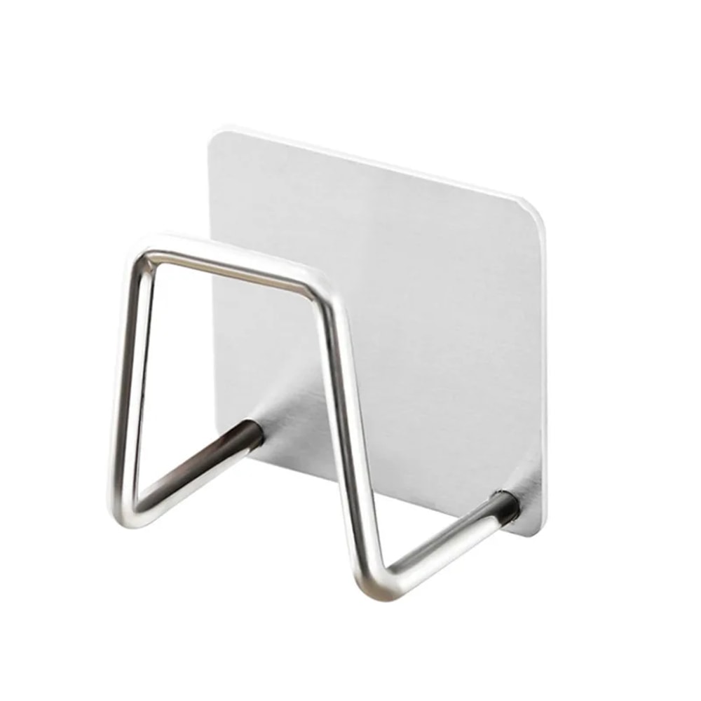 Self Adhesive Sink Drain Drying Rack With Wall Hooks Kitchen Holder And Bathroom Storage Wire Ball 5