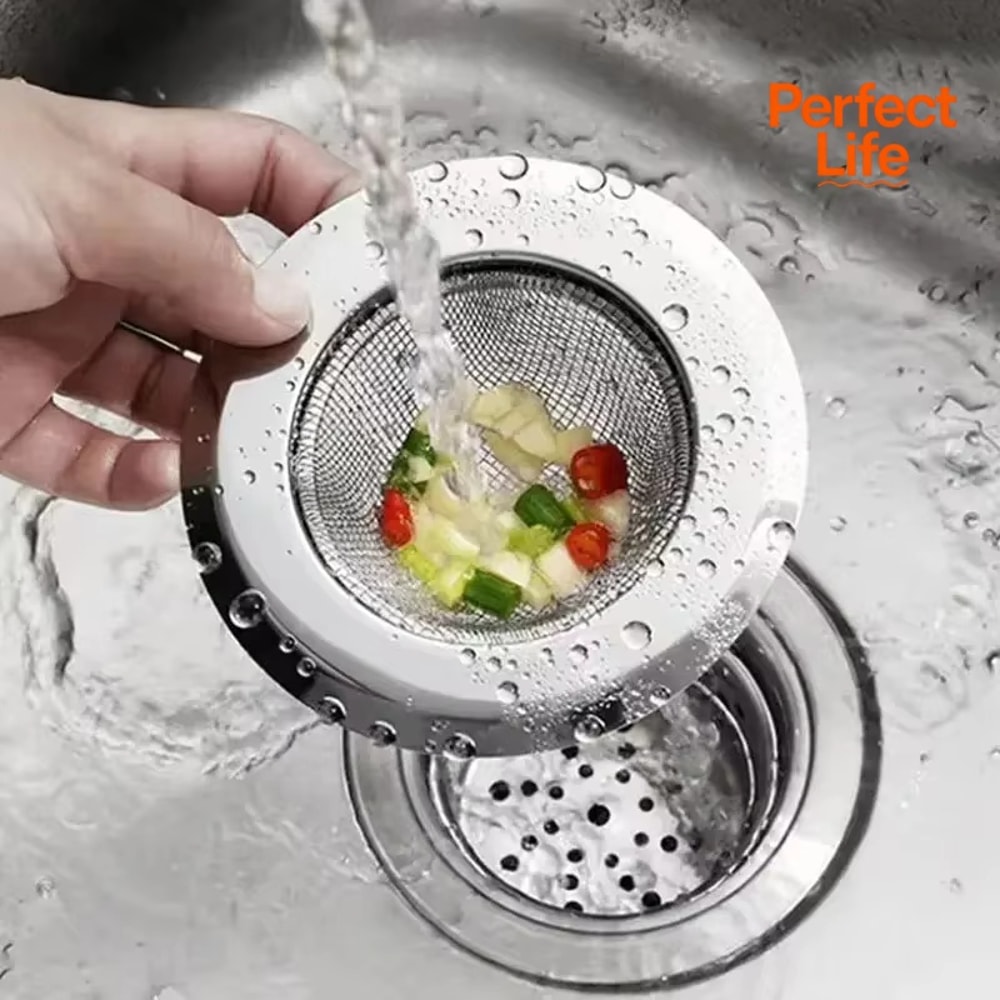 AntiBlocking Kitchen Sink Strainer Stainless Steel Funnel Hair Strainer For Basin Floor Drain Dishw 3