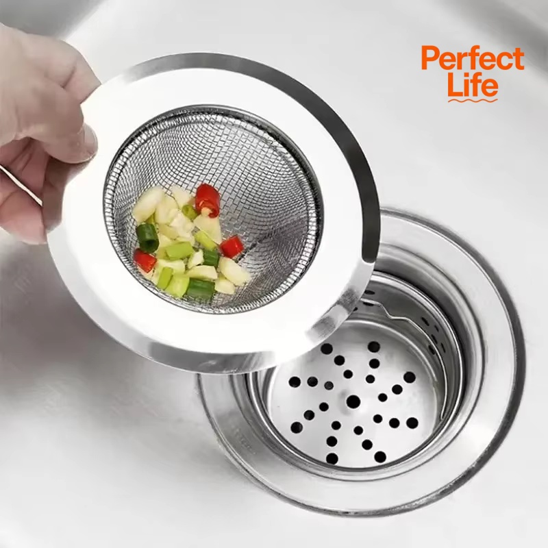 AntiBlocking Kitchen Sink Strainer Stainless Steel Funnel Hair Strainer For Basin Floor Drain Dishw 4