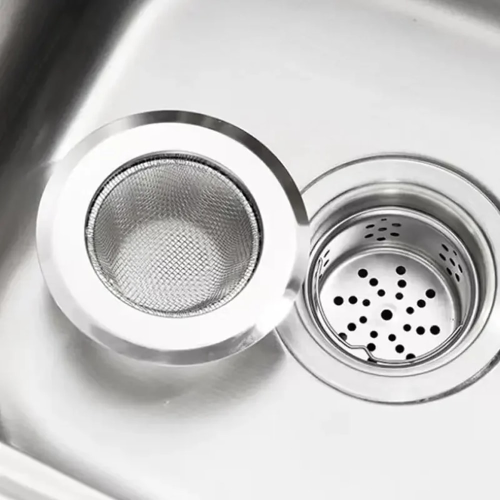 AntiBlocking Kitchen Sink Strainer Stainless Steel Funnel Hair Strainer For Basin Floor Drain Dishw 5