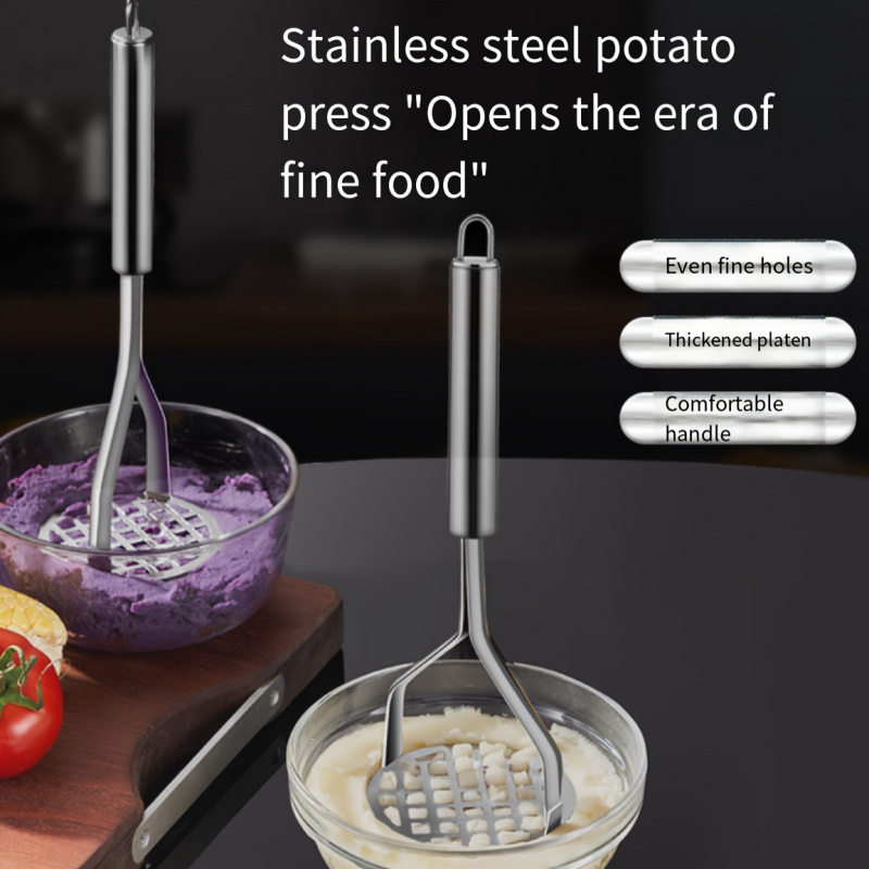 Durable Manual Potato Triturator Stainless Steel Crushing Apparatus For Easy Use 2