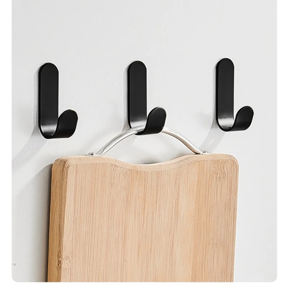 Waterproof SelfAdhesive JHook Set For Bathroom Towel Key Kitchen 3