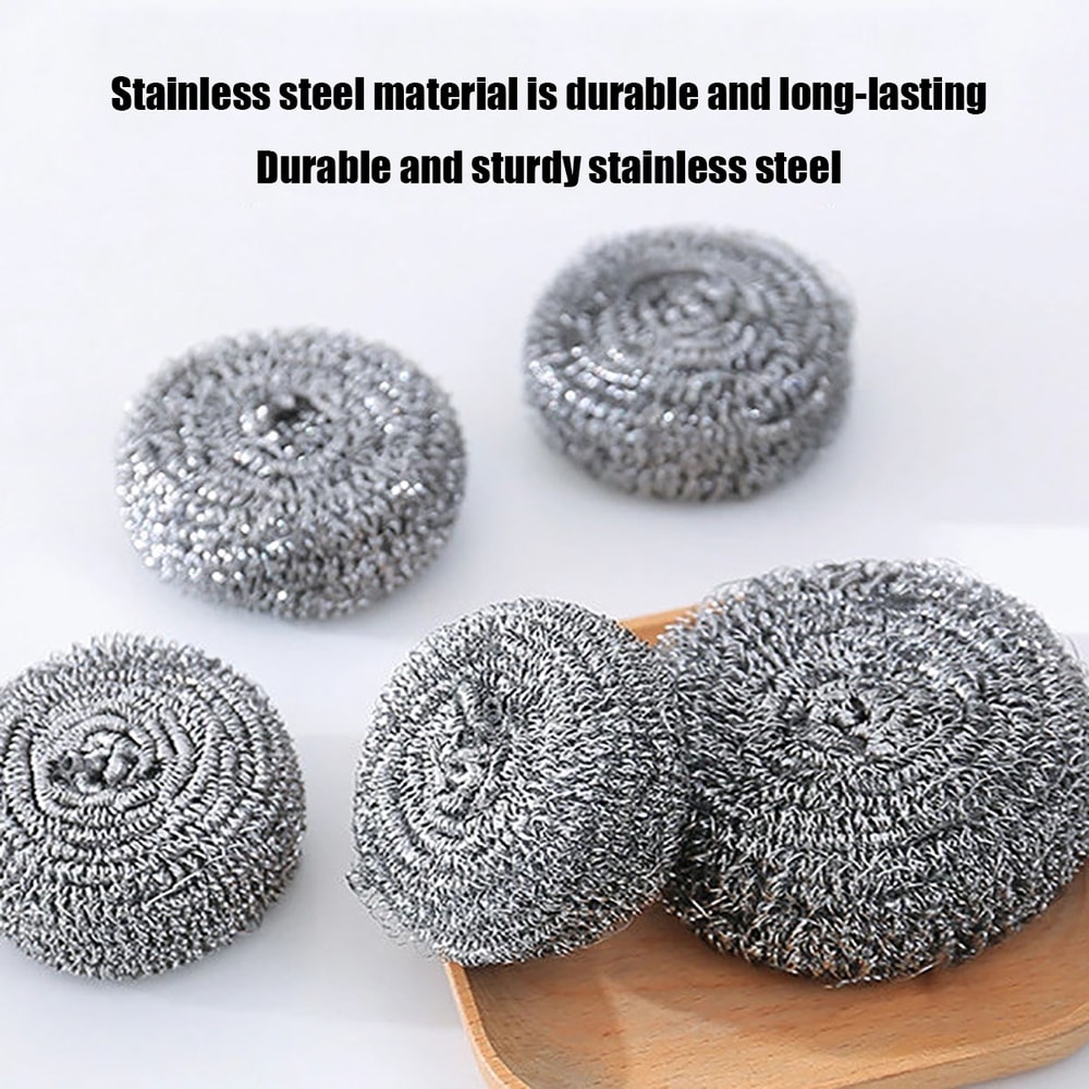 Stainless Steel Scrubber Steel Wool Scouring Pad For Kitchens Bathroom And More High Resistance Scr 1
