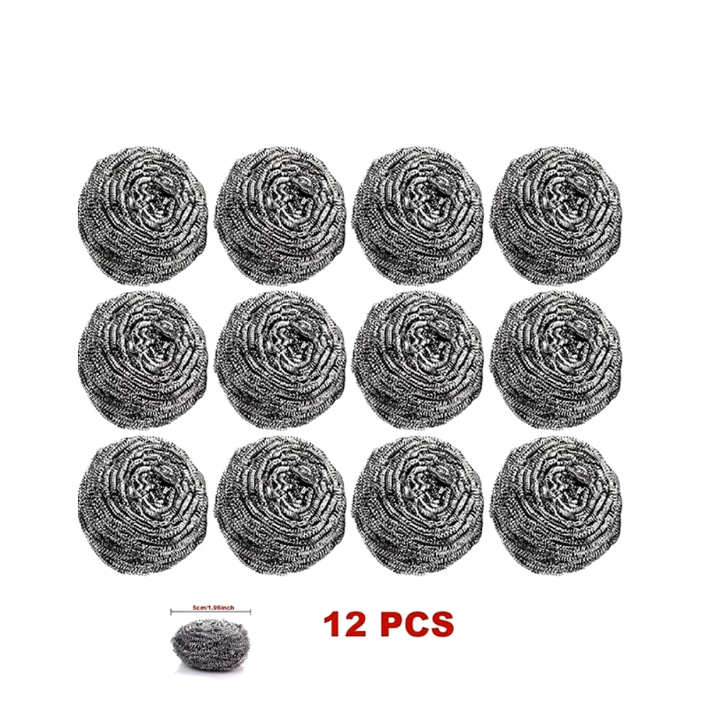 Stainless Steel Scrubber Steel Wool Scouring Pad For Kitchens Bathroom And More High Resistance Scr 7