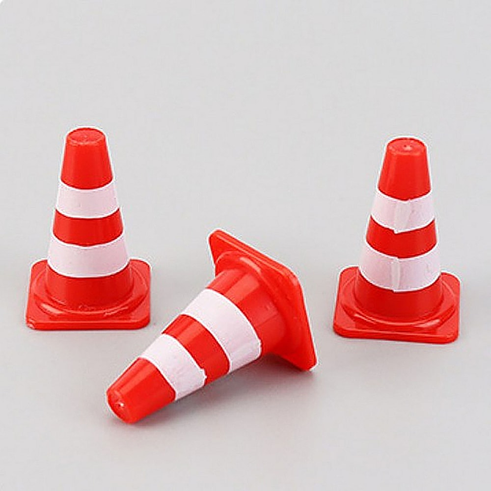 Mini Traffic Signs Roadblock Toy Set for Kids, Traffic Cone Sport Training, Construction Car Theme Party Decoration