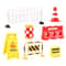 Mini Traffic Signs Roadblock Toy Set for Kids, Traffic Cone Sport Training, Construction Car Theme Party Decoration