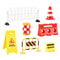 Mini Traffic Signs Roadblock Toy Set for Kids, Traffic Cone Sport Training, Construction Car Theme Party Decoration
