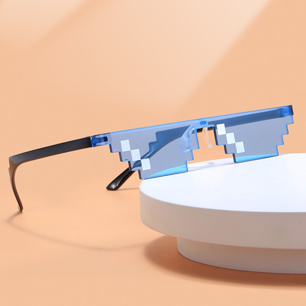 NEW Mosaic Sunglasses Pixel Glasses Thug Life Deal With It Cool Jokes Funny Toys