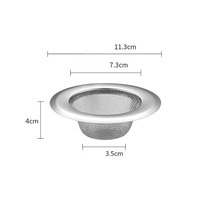 Stainless Steel Kitchen Sink Strainer, Anti Blocking Hair Drain Funnel for Dishwasher Basin Floor Sewer
