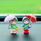 Mini Car Interior Decoration, Cute Umbrella Couple Action Figures for Rearview Mirror, Dashboard Ornaments and Gift