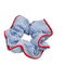 Sweet Fresh Blue Striped Hair Tie Scrunchies For Women Red Hem Elastic Hair Bands For Girls Cute Ha 5