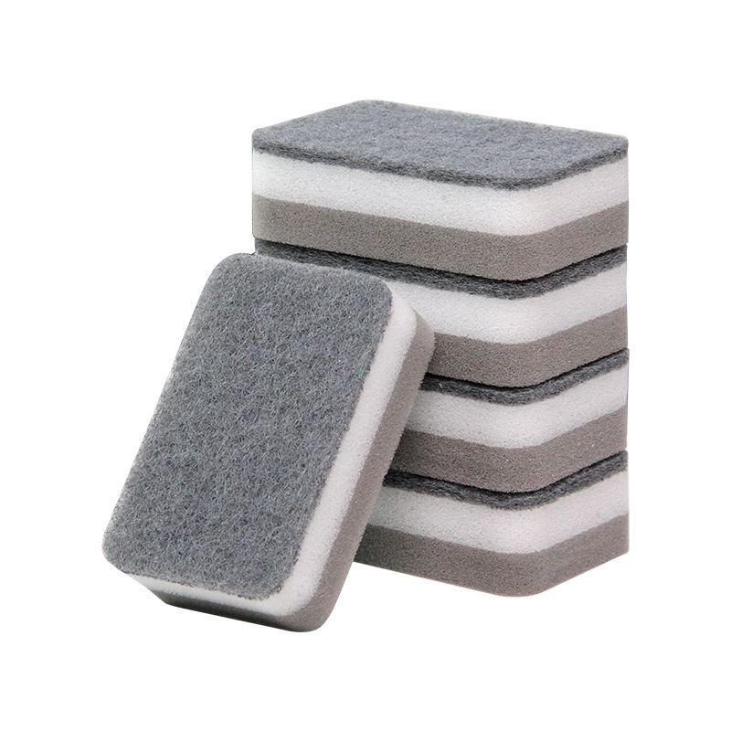 Double-Sided Cleaning Sponges Household Scouring Pad Dishwashing Sponge Cloth for Kitchen