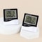 Electronic LCD Temperature Humidity Meter, Weather Station Clock with Hygrometer, Indoor Outdoor Thermometer