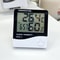 Electronic LCD Temperature Humidity Meter, Weather Station Clock with Hygrometer, Indoor Outdoor Thermometer
