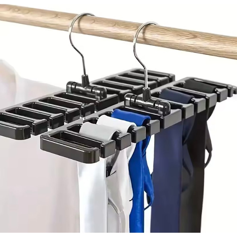 Multifunctional Tie Belt Organizer Rack Rotating Scarf Holder Home Closet Storage 1