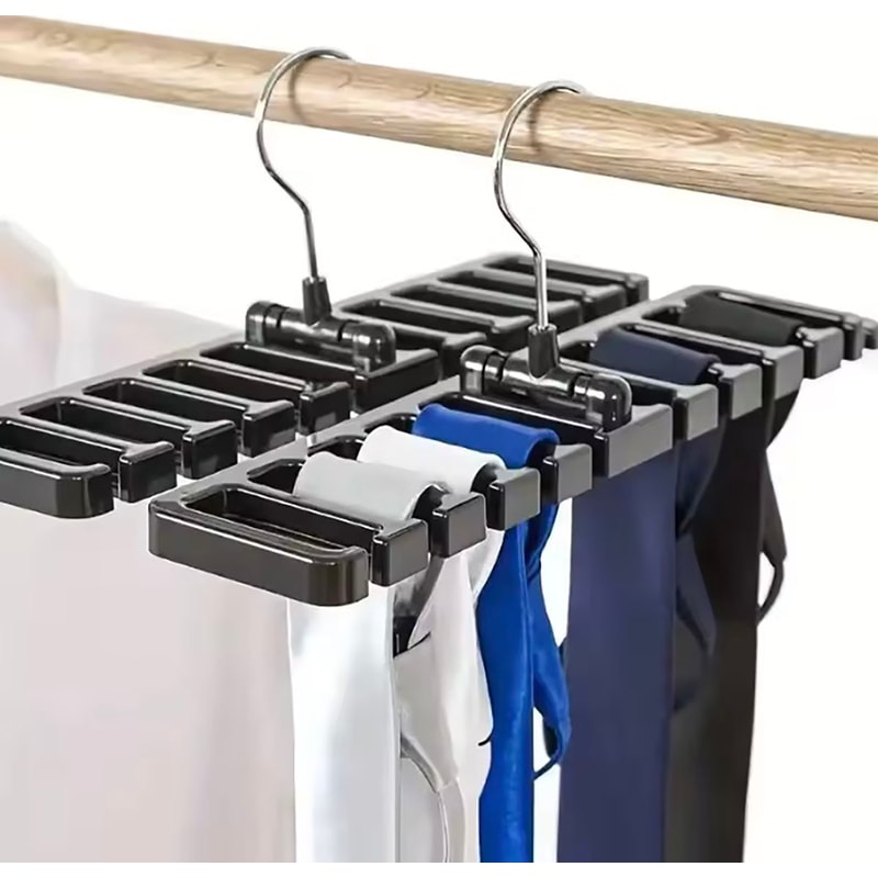 Multifunctional Tie Belt Organizer Rack Rotating Scarf Holder Home Closet Storage 1