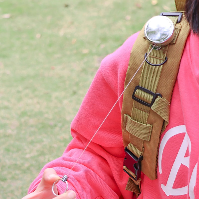 Retractable Badge Reel With Belt Clip Key Ring And Metal Design 1