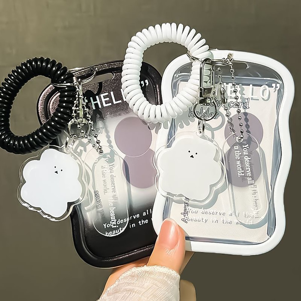 Creative Design Photocard Holder Transparent Card Holder Keychain Photo Sleeves Bus Card Case 3