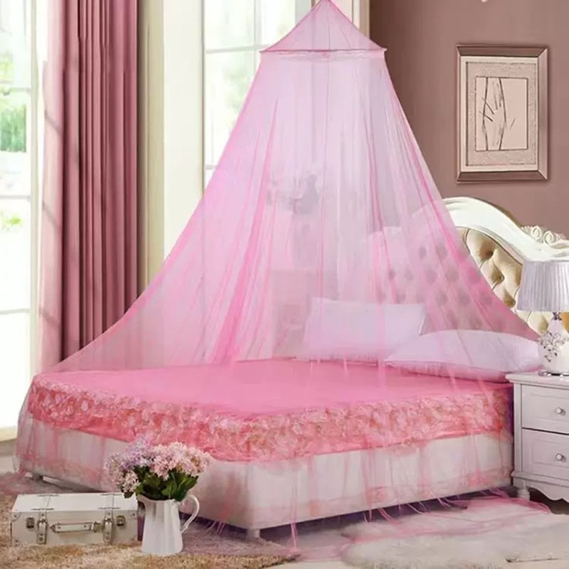Polyester Mesh Summer Hanging Dome Mosquito Net For Double Bed Bedroom 4