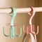 Multifunctional Rotatable Four Claw Hooks Coat Hangers Bags For Wardrobe Storage Scarf Hanging In D 1