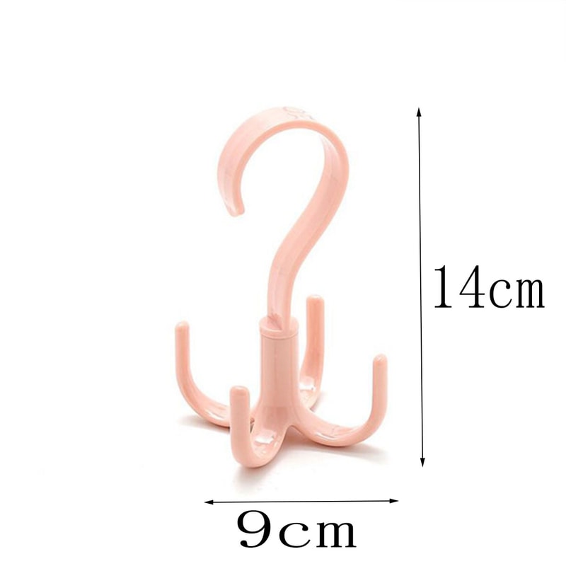 Multifunctional Rotatable Four Claw Hooks Coat Hangers Bags For Wardrobe Storage Scarf Hanging In D 3
