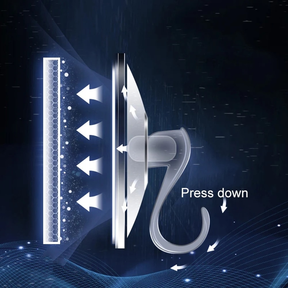 Heavy Duty Clear Suction Cup Hooks Reusable Vacuum Hooks For Towel Kitchen Bathroom Glass 1