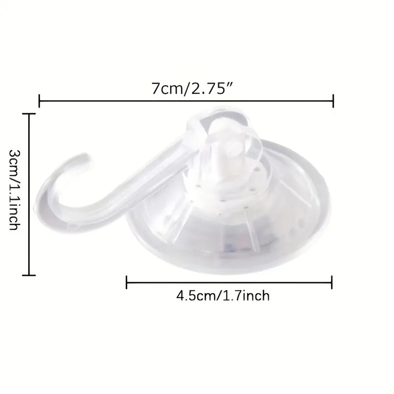 Heavy Duty Clear Suction Cup Hooks Reusable Vacuum Hooks For Towel Kitchen Bathroom Glass 4
