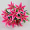 Multicolor Artificial Lily Flowers Bridal Bouquet Heads Wedding Home Party Decoration Fake Floral Arrangement