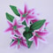 Multicolor Artificial Lily Flowers Bridal Bouquet Heads Wedding Home Party Decoration Fake Floral Arrangement