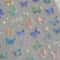 Colorful Butterfly Fairy Nail Art Stickers, Fashion Laser Stickers with Advanced Embossed Butterfly Wings