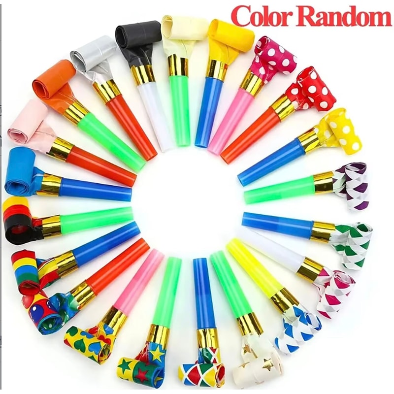 Colorful Dragon Whistle Toy Funny Blow Roll Toys For Children Birthday Gifts 4