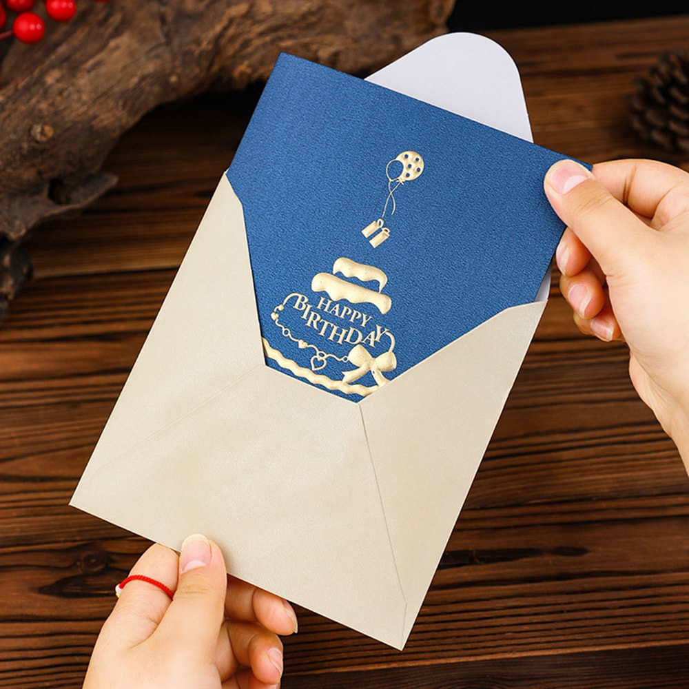 Birthday Greeting Cards with 3D Pop Up Gift Card and Envelope Wedding Table Decorations