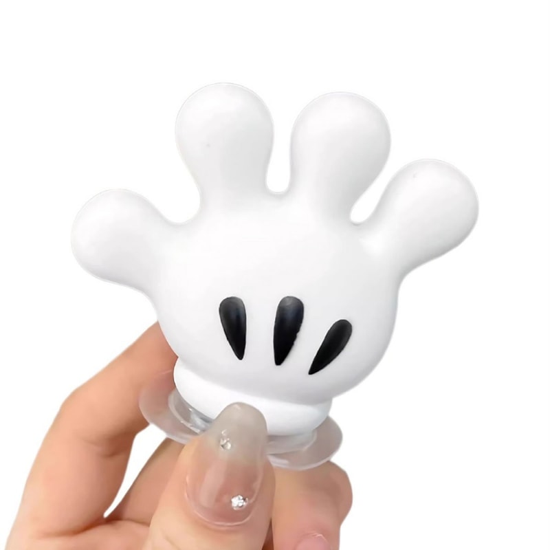 Cute Bathroom Towel Suction Cup with Mickey Palm Toothbrush Holder, Multi-function Hook, Traceless Hook, Data Cable Wind