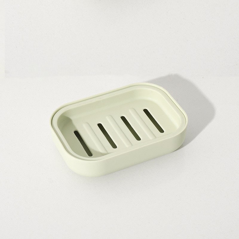 Square Plastic Storage Box With Drainage Cover Portable DoubleLayer Soap Dish For Travel And Bathro 6
