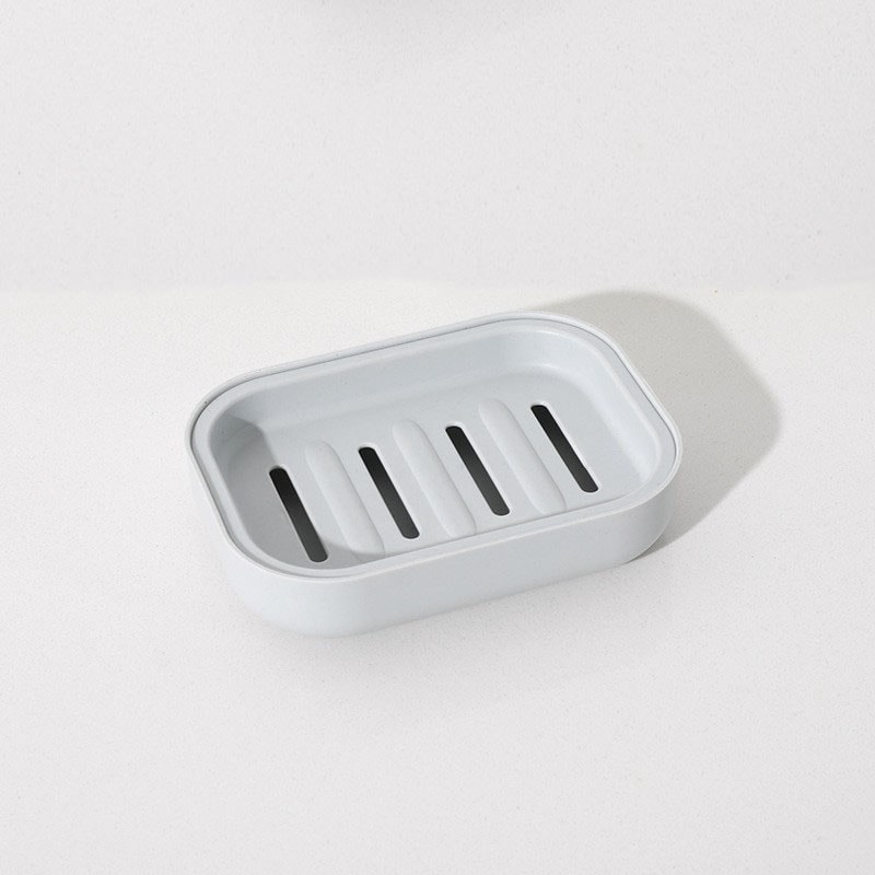 Square Plastic Storage Box With Drainage Cover Portable DoubleLayer Soap Dish For Travel And Bathro 7