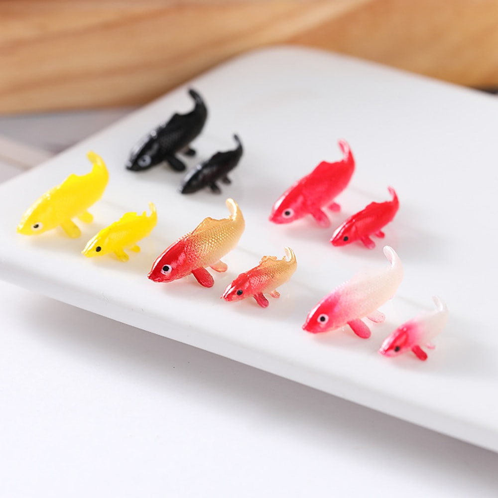 Soft PVC Goldfish Models Set For Epoxy Filling Crystal Ocean Resin 3D Mini Fish Modeling Filler 1