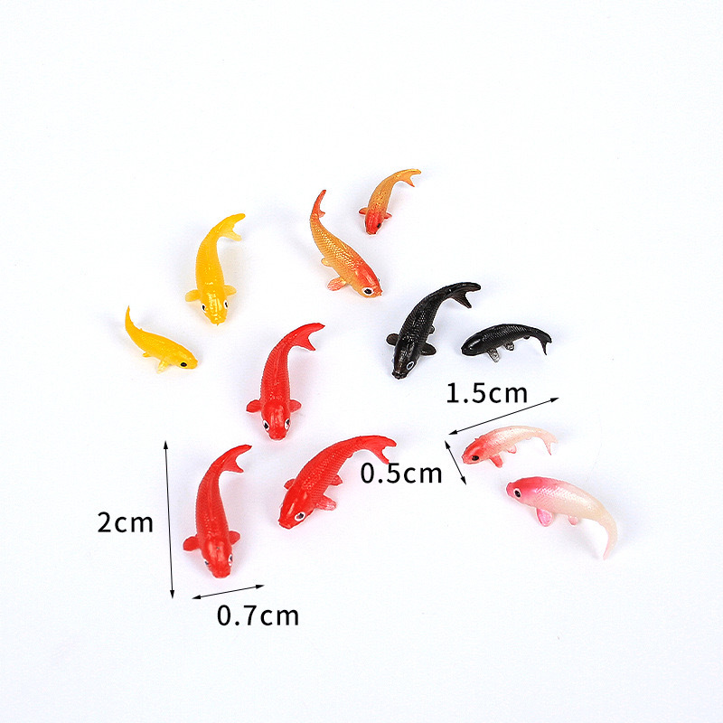 Soft PVC Goldfish Models Set For Epoxy Filling Crystal Ocean Resin 3D Mini Fish Modeling Filler 4