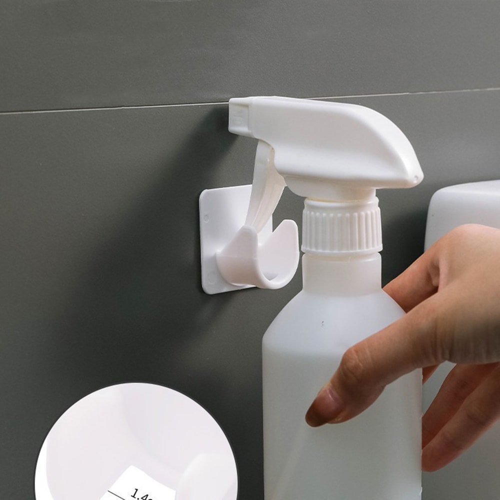 Adjustable Curtain Rod Bracket Holders Hooks Self-adhesive Punch-free Curtain Fixing Clip Household Pole Support