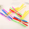 Rotating Bamboo Dragonfly Propeller Toy for Kids Outdoor Classic Flying Arrow Novelty Plastic Multicolor Random Color
