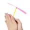 Rotating Bamboo Dragonfly Propeller Toy for Kids Outdoor Classic Flying Arrow Novelty Plastic Multicolor Random Color