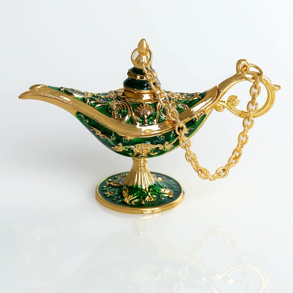 Vintage Aladdin Lamp Ornament Metal Craft Home Decoration 5