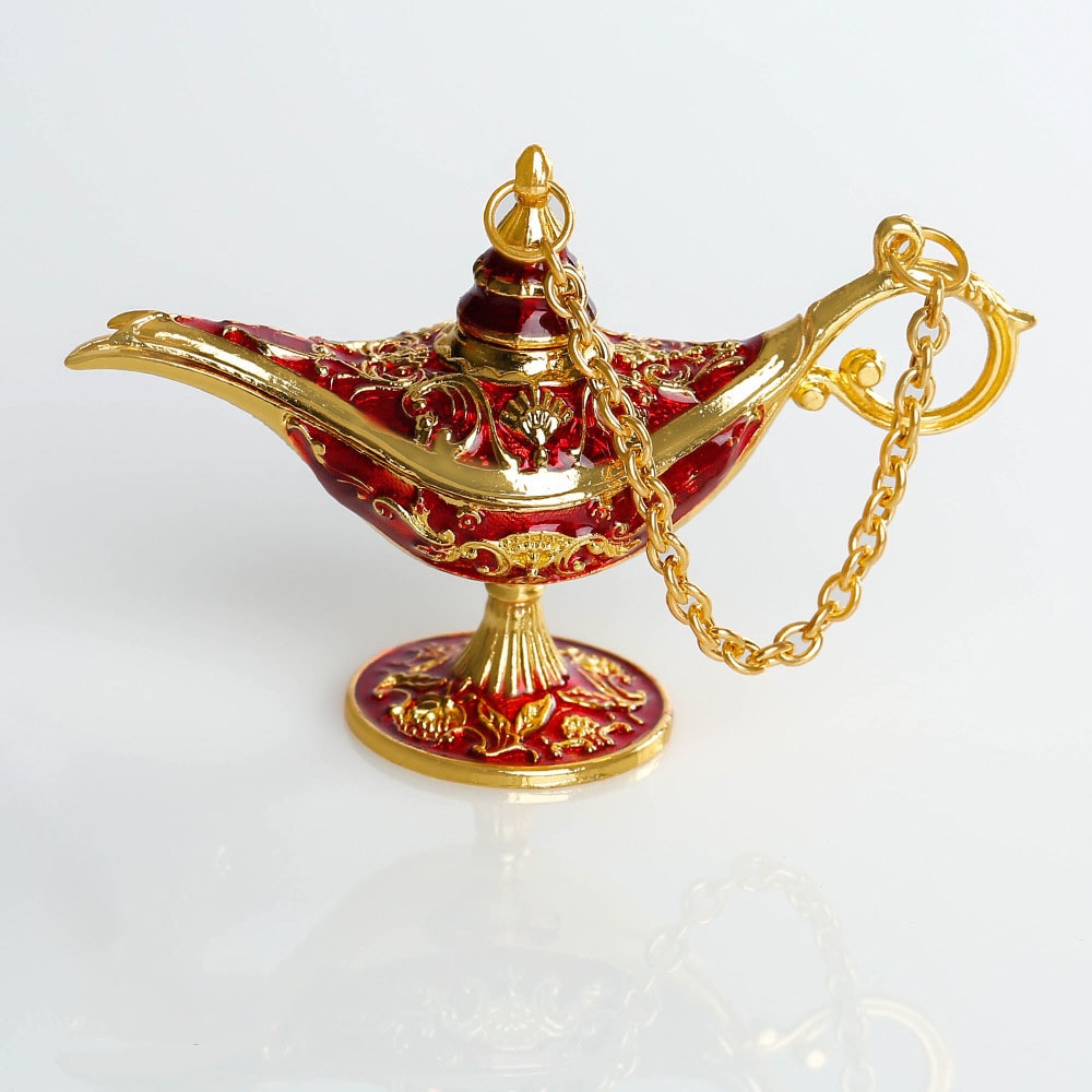 Vintage Aladdin Lamp Ornament Metal Craft Home Decoration 6