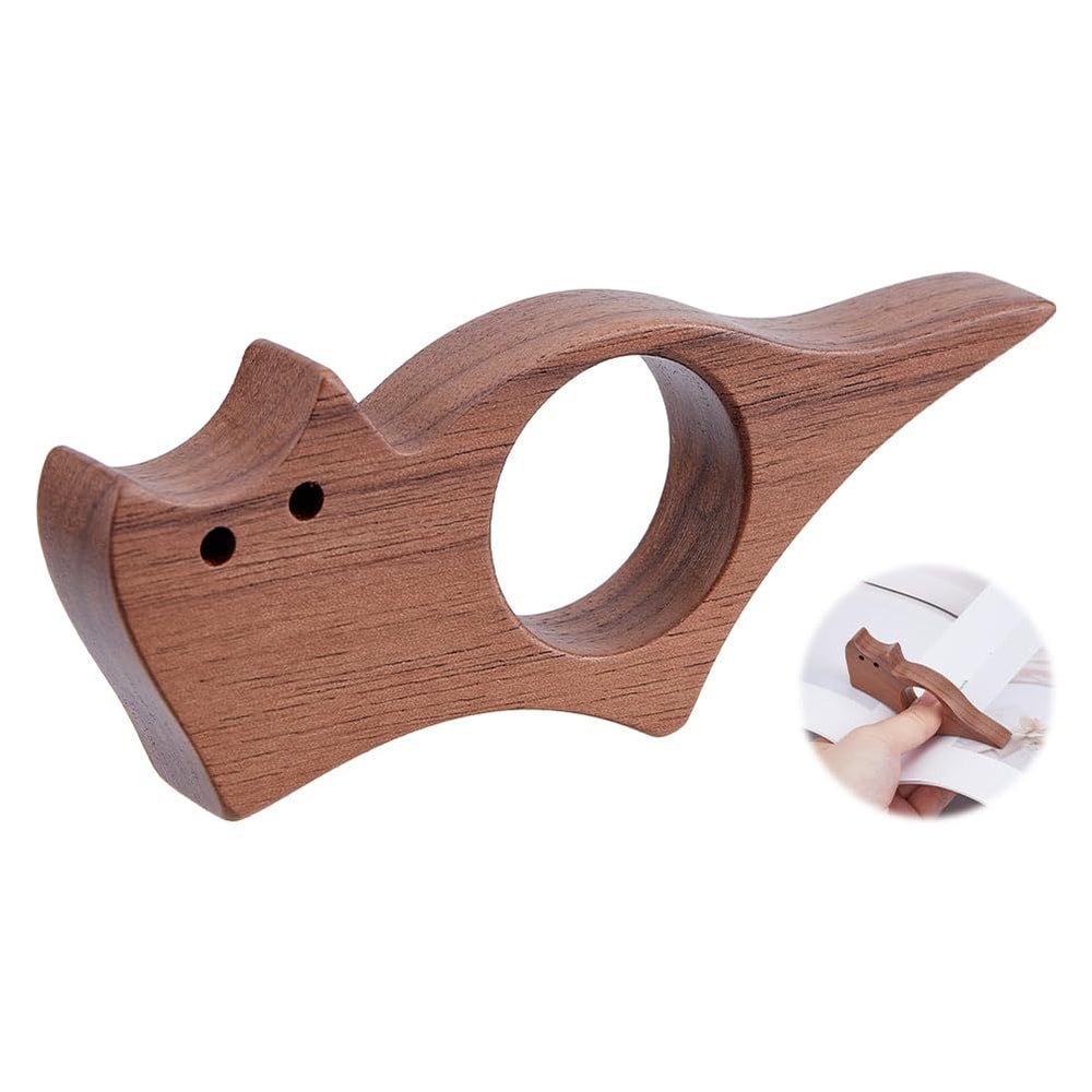 Wooden Pet Bookmark Rings Pages Guide Marker Book Page Holder For School Supplies 0