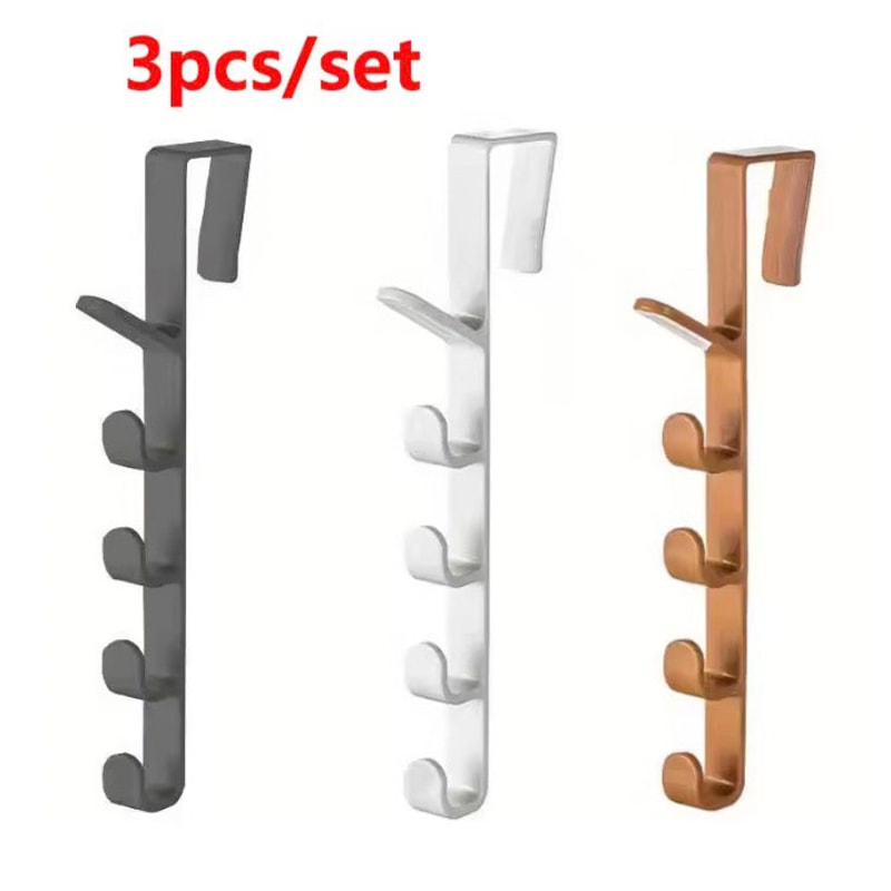 Plastic Bedroom Door Hanger Clothes Rack Over The Door Organizer Purse Holder For Bags Rails 9