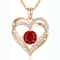 Luxury Red Pendant Necklace For Girlfriend With Rose Flower Gift Box I Love You Jewelry Trendy Wedd 5
